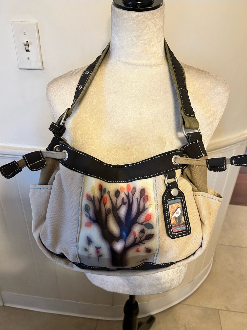 VTG NWOT Sherman Falling Tree Shoulder Bag/Pristine Condition